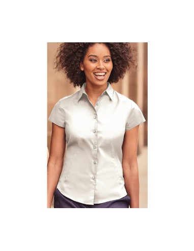 R-R-947F-0-Chemise ajustée manches courtes facile d’entretien pour femme